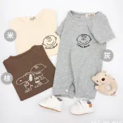 66/73【史努比系列】嬰幼兒長袖/短袖連身裝 包屁衣 史努比包屁衣 嬰幼兒短袖包屁衣 長袖包屁衣 卡通包屁衣11