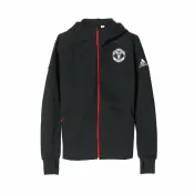 美國百分百【全新真品】adidas ZNE 愛迪達 連帽運動外套 時尚 貝克漢 彭于晏 曼徹斯特 曼聯 黑色 H433