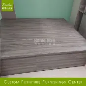 HOME MALL和懋傢俱~訂製款F1板綠建材加高側掀床/可選顏色.材質《歡迎詢問》圖為浮雕灰色系木紋雙人側掀床架**