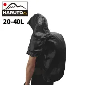 悠遊山水戶外生活館 【HARUTO 30D連帽式披肩防水背包套《黑》】20L-40L/HHT100/背包雨衣/防雨罩/收納袋