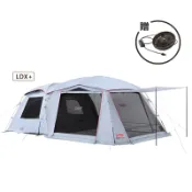 露營趣 【大山野營】送循環扇 Coleman CM-39083 TOUGH SCREEN 氣流循環 2-ROOM LDX+ 一房一廳帳 DARK ROOM系列 4-5人帳 帳篷 帳棚 家庭帳 客廳帳 露營帳篷