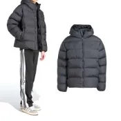 Adidas Commercial Puff 男款 黑色 連帽 全開式拉鍊 高領 羽絨 外套 JX4123