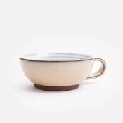 (店+)【HOLA】艾禮思陶瓷單耳碗16.5cm 漣漪藍棕