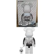 BE@RBRICK 電鍍黑白千秋 100％ & 400％