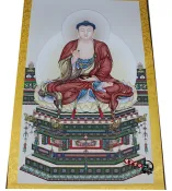 銀聯網日用品生活館 仿古老字畫書法國畫墻畫掛畫彌勒佛像觀音宗教神像如來佛圖1入
