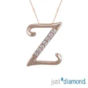 Just Diamond 鎮金店 Love Letter系列 18K玫瑰金 鑽石墜子-Z