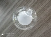 協貿國際日用品生活9館 燈具配件雙層球小孔玻璃圓球燈罩后現代燈具玻璃G4磨砂玻璃燈罩