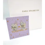 Sasa Sparkles | Fringe Heart Earrings 閃亮流蘇愛心耳環 Bling 鑽