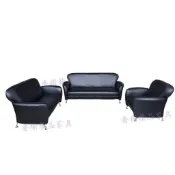 香榭二手家具*全新精品 黑色小丸子 皮革1+2+3人座沙發組-簡易沙發-皮沙發-套房沙發-辦公沙發-便宜沙發-六人座沙發
