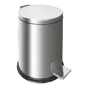 不銹鋼腳踏式垃圾桶/含不銹鋼內桶12L(不銹鋼、垃圾桶、白鐵、鐵製)