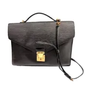 LV 二手品 75新LV 經典全牛皮革EPI皮復古書包