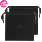 Dior 迪奧 絨布束口袋(黑)*2(公司貨)