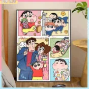 【台湾出货】蠟筆小新木質拼圖 蠟筆小新拼圖木質拼圖1000片500片拼圖木製 小新拼圖 日本動漫 動漫拼圖 小朋友
