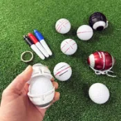 【YTT】高爾夫球瞄準畫線器 三線定位標記工具 精准標示球位 戶外打球輔助記號專用配件
