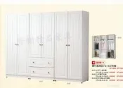 香榭二手家具*全新精品 鄉村風烤白色7.5x6尺衣櫥-白色衣櫃-拉門衣櫥-大型衣櫥-大型衣櫃-吊衣架-女櫃-儲物櫃-收納
