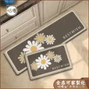 台製 田園風廚房地墊 矽藻土地墊 吸水地墊 珪藻土軟地墊 防滑 腳踏墊 硅藻土地墊 吸水防油 浴室地墊止滑 可客製大尺寸