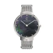 【CHARRIOL 夏利豪】官方授權 Slim 經典玫瑰金鍊帶款 珍珠黑貝殼-34mm(ST34CS.560.016)