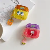海綿寶寶 派大星 AirPods 4/5 耳機殼 Pro2防摔殼 AirPods 3代 保護殼 Pro3代 藍芽耳機套
