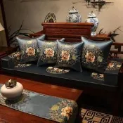 『開心樂購』榮義 紅木沙發坐墊中式古典 傢俱實木沙發椅子坐墊定做羅漢床墊濤