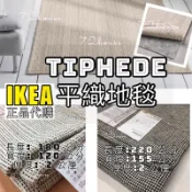 IKEA代購 可超取  TIPHEDE地墊 平織地毯 民宿客廳臥室自然色原色 220/180公分 IKEA地毯地墊