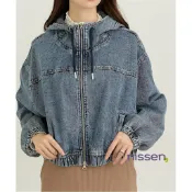 Nissen 短版寬鬆牛仔外套 雙拉鍊設計 百搭修身純棉丹寧夾克 春季時尚女裝