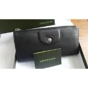 【LONGCHAMP】小羊皮L型長夾(黑色)