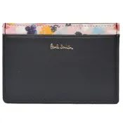 Paul Smith 經典品牌字母LOGO圖騰羊皮卡片機能夾(黑)