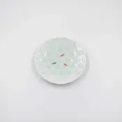 【伊萬里燒】青白瓷小魚十草五吋皿