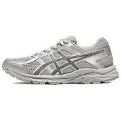 T8D9Q-022 ASICS Gel-Contend 4 舒適百搭 織物合成革耐磨透氣包裹性支撐回彈 低幫 休閒長跑短跑城市通勤體測體考跑步鞋 女款 灰色