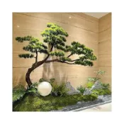 (店+)合枋傢俱 高端仿真松樹迎客松室內櫥窗樓梯綠植造景黑松羅漢松大型景觀假樹