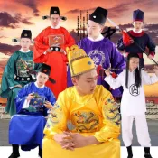 古代皇帝帽漢朝唐朝清朝明朝宮廷演出道具王冠衕款成人兒童 HMTI