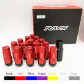 現貨速發 RAYS鋁圈螺絲 汽車改裝輪框 二合一加長輕量輪胎防盜螺母 豐田Alits鈴木螺絲螺母螺帽19號