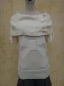 楹 ~ 正品 Jessica 混羊毛 鬆糕領短袖毛衣  size: L