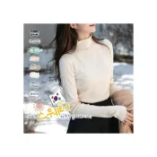 (店+)【CHU FASHION】韓國秋冬半高領針織衫Plus 女厚款修身打底衫 長袖內搭外穿 親膚舒適