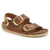 BIRKENSTOCK 勃肯Milano 大扣/油感皮/棕色