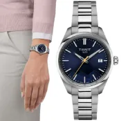 TISSOT 天梭 官方授權 PR100 少女峰 經典簡約腕錶 34mm 錶 手錶 送禮 T1502101104101 / T150.210.11.041.01
