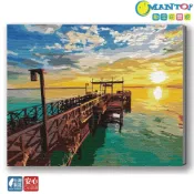 (店+)【Manto】沙巴夕陽-台灣製DIY數字油畫|超取專用大小