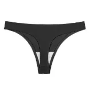 【alas】無痕女丁字褲 刻意耍點壞 冰絲低腰寬版女性丁字褲 M-XXL (黑色)