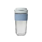 (店+)【LocknLock 樂扣樂扣】樂扣手提耐熱玻璃隨行杯無吸管天空藍(LLG616BLU)
