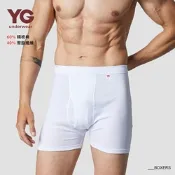 【YG 天鵝內衣】輕著感透氣羅紋平口褲
