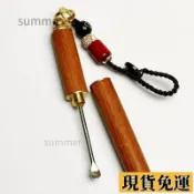 🌷限時下殺🌷挖耳勺耳扒工藝旅遊禮品檀木質採耳工具清潔神器掏耳屎鑰匙扣便攜