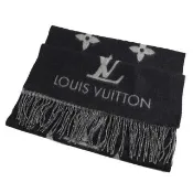 【Louis Vuitton 路易威登】LV M71040 Reykjavik 喀什米爾純羊毛雙面寬版披肩長圍巾(現貨)