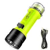 【TX 特林】XHP50 LED黃白雙光潛水手電筒(T-WA-P50USB)