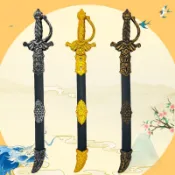 『玩盛街』飛天劍 天王劍 電鍍 寶劍 刀 劍 塑膠 玩具 角色扮演 錦衣衛 武俠 侍衛 兵器 太阿劍 龍泉劍 觀光 景點