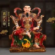 玄天上帝真武大帝佑聖真君玄武大帝神像家用供奉擺件無量祖師像體