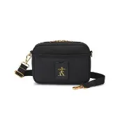 【PORTER INTERNATIONAL】經典復古LUXY斜肩包-S(黑/金)
