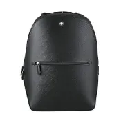【HOTAI購】【MONTBLANC 萬寶龍】匠心系列 皮革壓印LOGO牛皮小型後背包(黑)