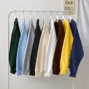 (店+)【D.studio】自定款經典基本款男女素色內刷毛大學t長袖t恤 長袖上衣 女裝 衣服 情侶裝 素t 發熱衣 W21