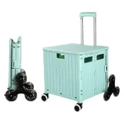【媽媽咪呀】65L生活美學時尚摺疊購物車/買菜車/推車-8輪爬梯車