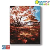 (店+)【Manto】台灣製DIY數字油畫-金閣寺楓紅|超取專用大小